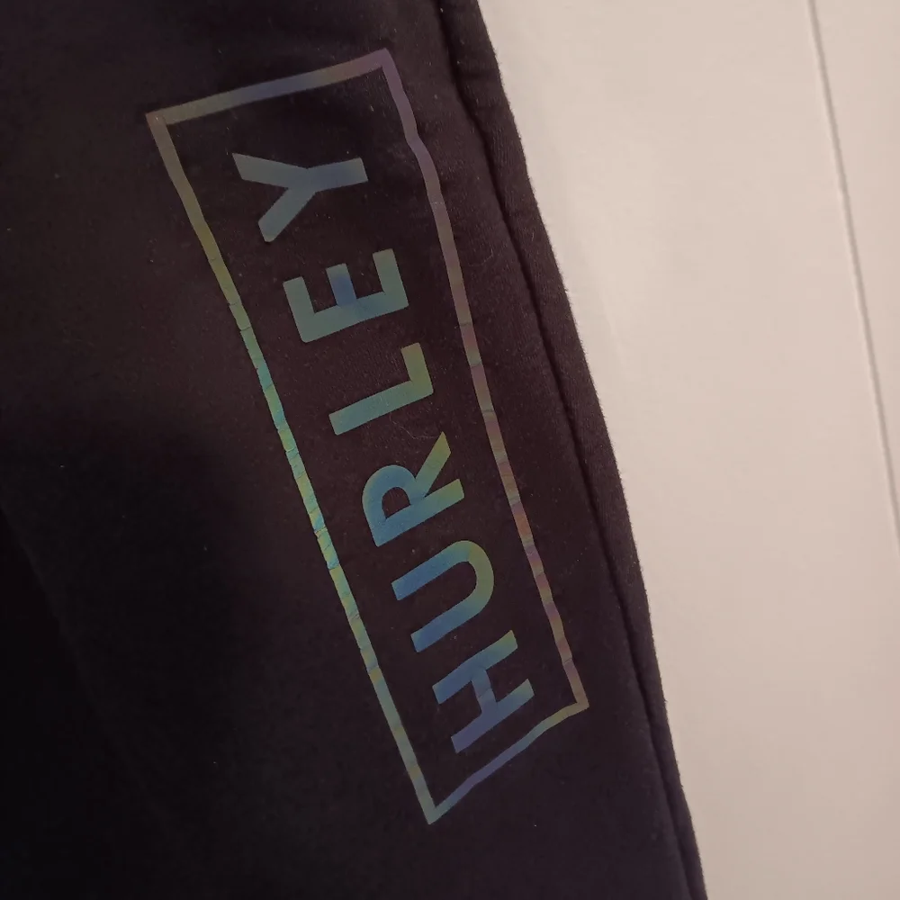 Hurley Black Jogger Sweatpants with Holographic - Picture 2 of 6